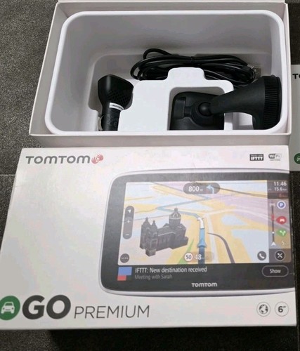 TomTom GO Premium 6" Sat Nav neueste UK Karten, Blitzer & kostenlose Updates  - Bild 1 von 6