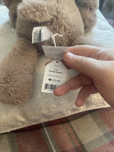 NEU JELLYCAT SMUDGE ELEFANT SUPER WEICH NEU MIT ETIKETT MEDIUM OG - Bild 4 von 6