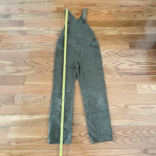 REI Co-Op Trailsmith Canvas Overalls Bib Double Knee Kids Medium 10-12 Gorpcore - Picture 10 of 11