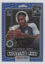 2019 Panini NBA Hoops Premium Stock Back Stage Pass Blue Jaren Jackson Jr #6 ke4