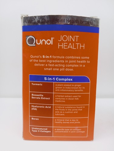 Qunol Turmeric Joint Health Capsules 30 Ct Fast Acting One Pill Dose Exp 3/26 - Picture 3 of 3