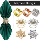 Alloy Serviette Napkin Rings Holder Buckle Xmas Dinner Towel Party Wedding Table