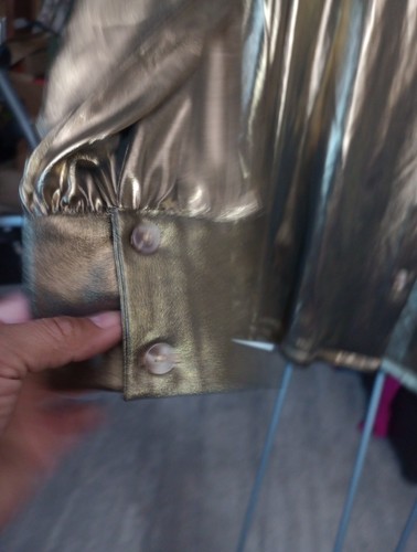New NY Collection Metallic Gold Sparkly Loose Blouse Top Sz 1XL - Picture 7 of 15