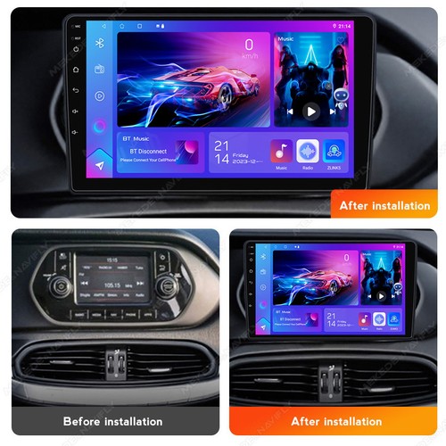 9"Android 14 Car Radio Stereo Carplay GPS Navigation DAB For Fiat Tipo 2015-2018 - Picture 2 of 12