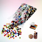  200 Stück DIY quadratisches buntes Kunststoff-Mosaik für DIY-Kunsthandwerk,