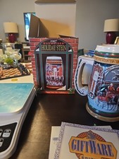 Vintage Collectors, Item,  1997 Budweiser Holiday Beer Stein Mug Home New In Box