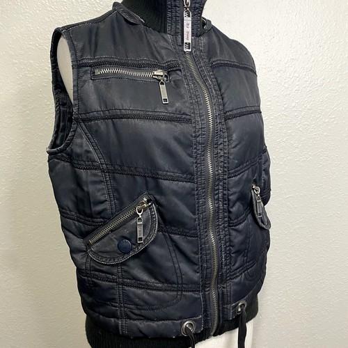 By Deep Los Angeles Puffer Vest Zipper Utility Corpcore Unisex Size L - Picture 4 of 13