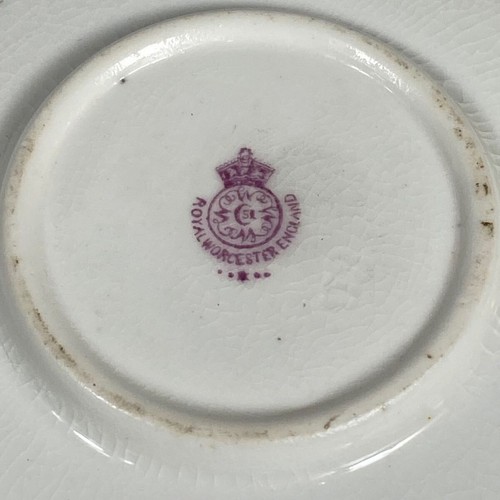 Antique Royal Worcester Painted Fruit F.Harper Gold Demitus Cup Saucer - Picture 7 of 10