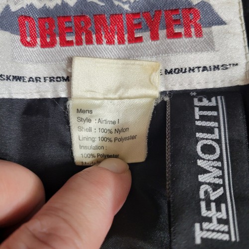 Vtg 90s Mens OBERMEYER AIRTIME 1 THERMOLITE Ski Jacket Red/Black Size XXL - Picture 12 of 12