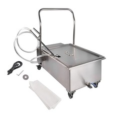 Fryer Oil Filter Commercial Cooking Oil Filtration System 38L/55L Capacity