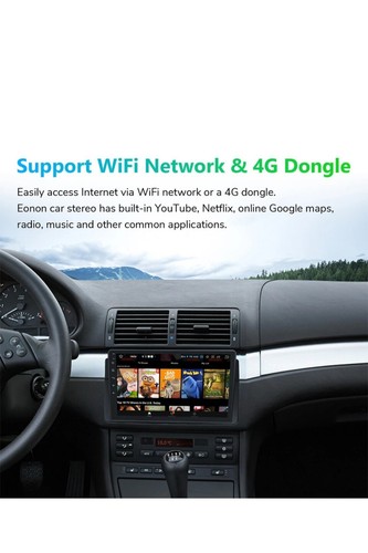 CAM+For BMW E46 E46A12S 9" 8Core Car Stereo Android 13 TouchScreen Radio Carplay - Picture 20 of 23