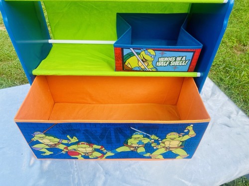 RARE 25” Teenage Mutant Ninja Turtles TMNT Kids Toy Wood Storage Organizer Bins - Picture 4 of 8