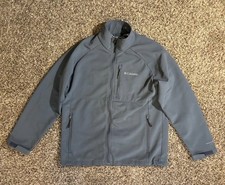 Columbia Men  s Large Omni Heat Wide Block Windproof Jacket Gray  Small Stain  