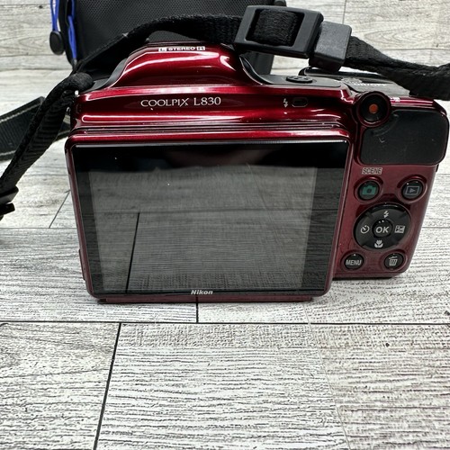 Cámara digital Nikon COOLPIX L830 16,0 MP 34X con zoom roja *BUENA/PROBADA* - Imagen 9 de 16