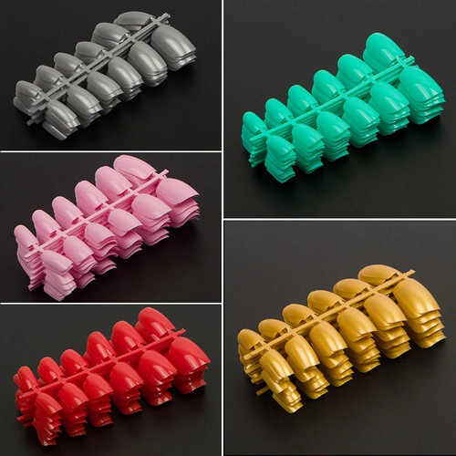 600 un. Cubierta Completa Acrílico Puntas de Uñas Cuadradas Cortas Falsas 10 Tamaños Arte - Imagen 47 de 78