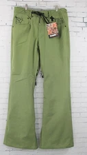 New Technine Slimish Denim Shell Snowboard Pants Men's Medium Army Green