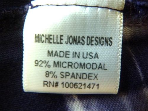 Michelle Jonas Purple Jersey Tie Dye 60s Twiggy Crochet Bell Slv Dress S/M $299 - Picture 21 of 24