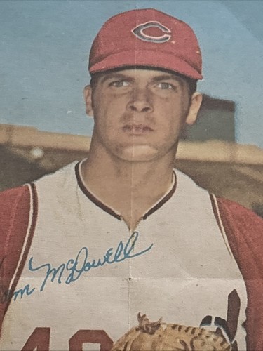 1967 TOPPS BASEBALL POSTER INSERT #8 PIN UP 5X7 SAM McDOWELL CLEVELAND INDIANS - Picture 7 of 8