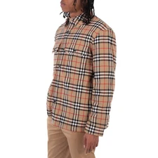 Burberry Archive Beige Vintage Check Wool Cotton Overshirt - Image 2 of 4