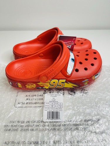 Disney Pixar Lightning McQueen Light Up Crocs Größe Herren 4 205759-610 BRANDNEU - Bild 3 von 8