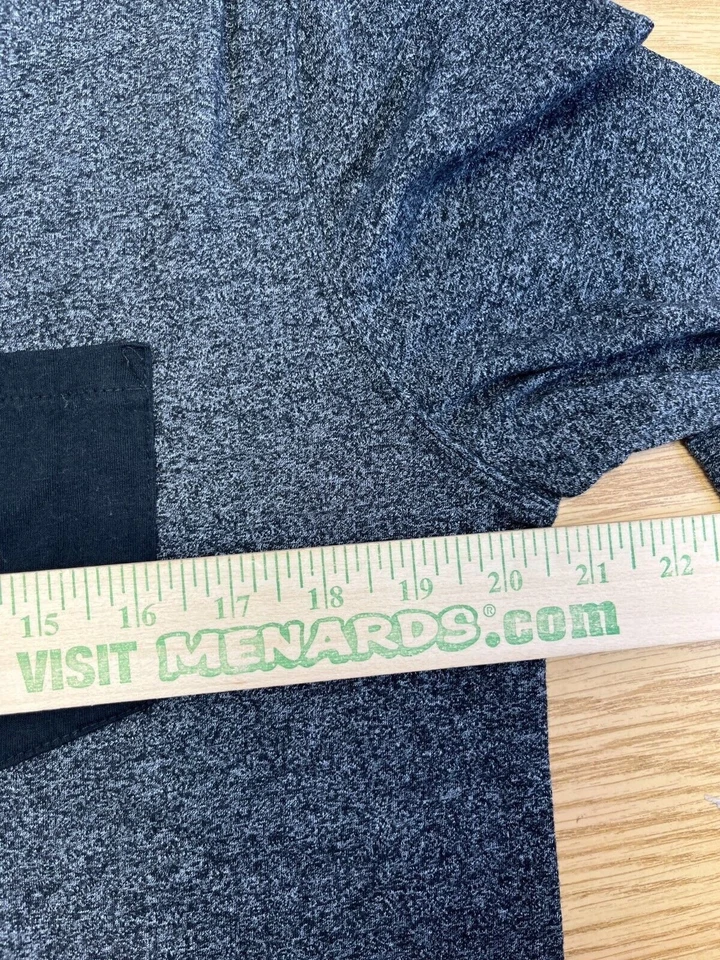 Hurley Henley T-Shirt Men's Size Large Gray Crew Neck Long Sleeve Pullover - Image 4 of 4