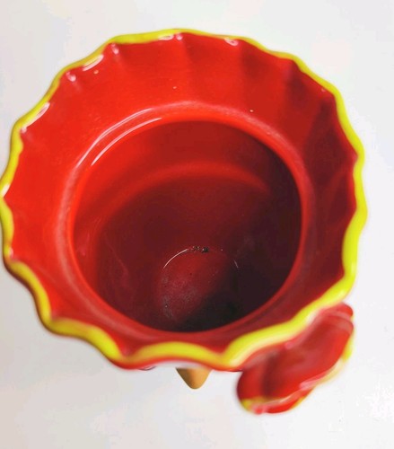 NWT 2006 BIRD BRAIN MINI PLANTER POT #3007 Toniware LOLA 4.5" tall - Picture 3 of 7