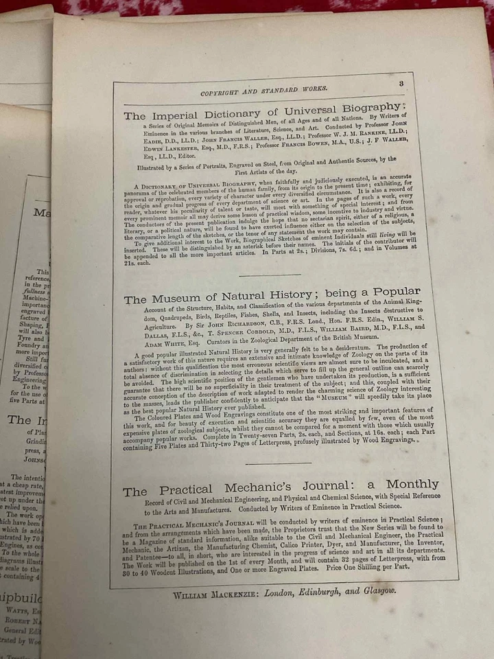 Antique COPYRIGHT AND STANDARD WORKS international Exhibition London 1862 - Image 3 of 4