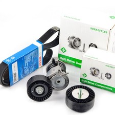 BOSCH 7PK1105 Keilrippenriemen-Satz + Spanner für BMW E81 E87 E90 E91 E92 E93