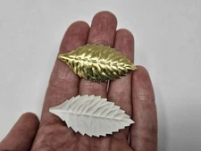 144 pcs Vintage Gold Paper Foil Leaves Embossed Leaf Decoupage Cut-Outs  Japan