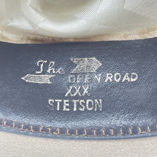 Cappello da cowboy vintage John B. Stetson 3x XXX Beaver The Open Road taglia 7 1/8 marrone chiaro - Foto 15 di 17