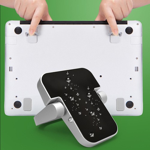 1 Pair Laptop Stand Radiator Mini Portable Legs Aluminum Base Support Tools _wa - Photo 5/13