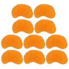  10 Pcs Orange Decor Artificial Slices Fake Fruit Models Simulation Oranges