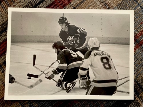 MIKE BOSSY NHL HOCKEY TYPE 1 PHOTO CLARK GILLIES BRUCE BENNETT AHL OHA WHA QMJHL
