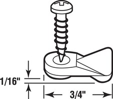 Prime-Line 181822 White Nylon Flush Mount Converging Door Kit 1/16 Dia. in.