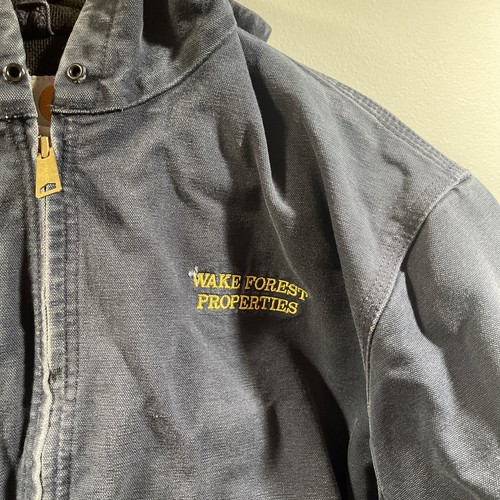 Vintage Carhartt J131 DNY Jacke Herren Medium Navy Canvas gefüttert Wake Forest Hergestellt in den USA - Bild 5 von 8