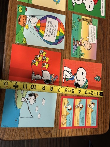 Vintage Lot Of 8 Snoopy, Peanuts Post Cards. Some Are In German. B4 - Picture 7 of 10