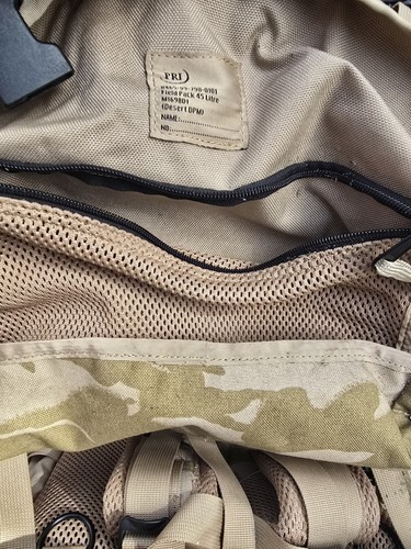 PRI British Army Desert Field Pack 45 Litre Rucksack Vgc - Foto 11 di 11