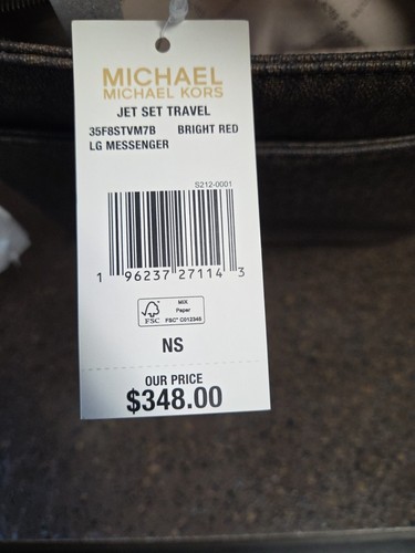 Michael Kors Women's Brown Crossbody Jet Set Travel Messenger Bag New - Picture 8 of 10