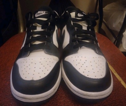 Nike Dunk Low White Black Panda Low Top Sneaker Kinder Größe 6,5Y (GEBRAUCHT)