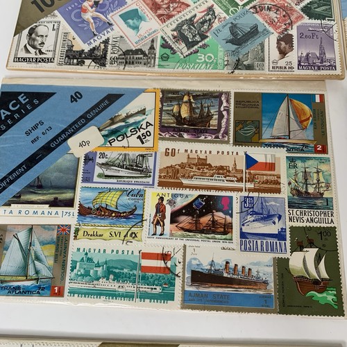Vtg Lot Postage Stamps Ireland Islands Ships Airmails US Statehoods Circulated - Picture 5 of 10