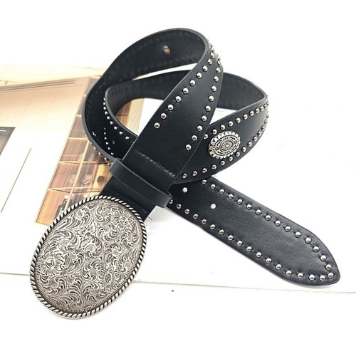 Unisex Waist Belt Carved Flower Buckle Retro Belt Body Chain for Dress Stage - Picture 7 of 8