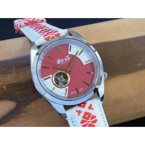 WACOCORO Watch WA-004M-B Men's Washinkyoku Series "Enishi" Hakata-ori Japan NEW - Picture 4 of 10