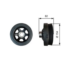 GATES-OE TVD1139 Belt Pulley, crankshaft for MERCEDES-BENZ,PUCH,SSANGYONG