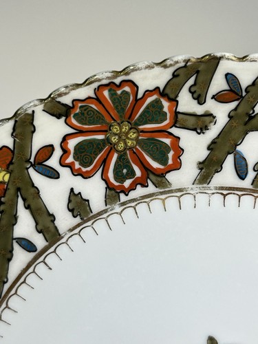 1850s Set Of 2 Fischer & Mieg Pirkenhammer Beehive Mark 8.5” Vienna Style Plates - Bild 10 von 14