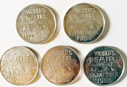 Lote 14 fichas de doble mardi gras de colección 1984 Nueva Orleans LOUISIANA EXPO FERIA MUNDIAL - Imagen 2 de 13