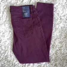 GAP DENIM Pants Womens 12/31 Plum Mid Rise Stretch Favorite Jegging Skinny NWT