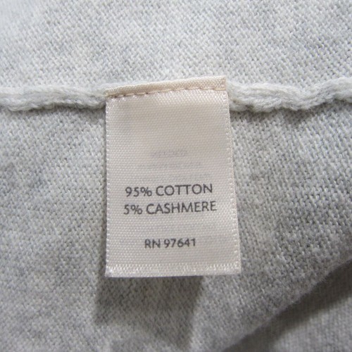 J. Jill Pure Jill lange drapierte Strickjacke Baumwolle Kaschmir Rüschenkragen grau Large - Bild 7 von 7