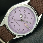 VINTAGE REFURBISHED SEIKO 5 AUTOMATIC JAPAN MENS ARABIC FIGURE WATCH a443444-1