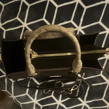 Coach Mini Tote- Black/Brown with detachable strap.