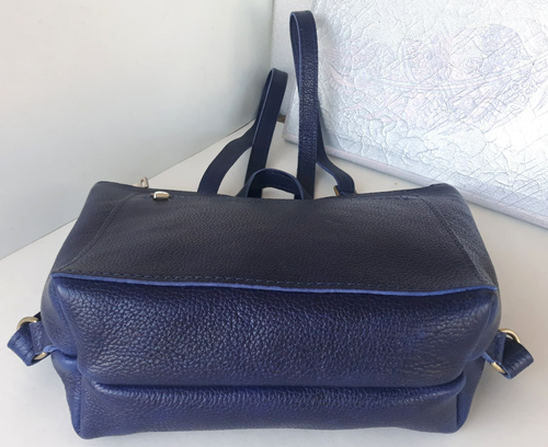 Portland Leather Goods ~ kleine Ledertasche Rucksack in Kobaltblau ~ Neu ohne Etikett - Bild 12 von 24